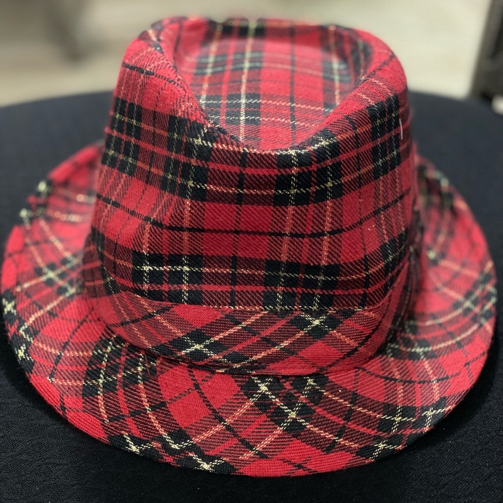 Red bowler hat